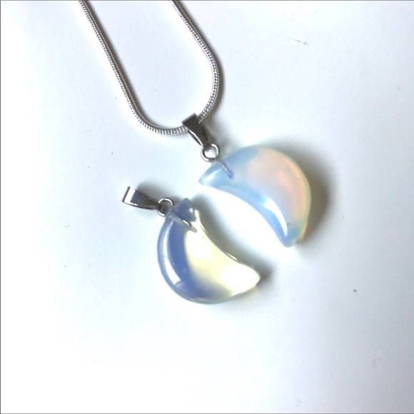 Opalite Moon🌙 Sterling Silver .925 Necklace💫 - Picture 4 of 4